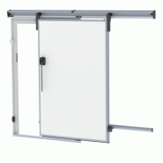 Porte de réfrigérateur industrielle coulissante pour température négative, charnières de grandes dimensions (installation intérieure) - châssis plat