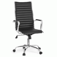 Siège de bureau / Siège de direction VEMONA 20 PU noir chrome hjh OFFICE - noir plastique 660940