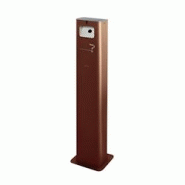 Stil Casa cendrier colonne, acier peint, 17,5x10,5xh. 106 cm, contenant interne, fixation au sol, fermeture avec serrure, corten. - PTE-C Stil Casa cendrier colonne, acier peint, 17,5x10,5xh. 106 cm, contenant interne, fixation au sol, fermeture avec serrure, corten. - PTE-C