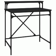 VidaXL Bureau noir 80x50x90 cm bois d'ingénierie et fer Modèle Orion Premium - 826704