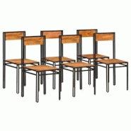 VidaXL Chaises à Manger Lot De 6 Bois D Acacia Massif - marron 8718475735380 VidaXL Chaises à Manger Lot De 6 Bois D Acacia Massif - marron 8718475735380
