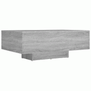 VidaXL Table basse Sonoma gris 85x55x31 cm Bois d'ingénierie Modèle Polaris Vision Plus - 815760