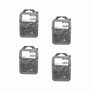 4 Coques de 20 Tirefonds Bois Tête Hexagonale 8 x 60 mm - Inox A2 - D-Work - argenté 3664100315265