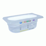 Bac HACCP Polypropylène GN 1/9 H. 65 mm - Gastroland - transparent plastique polypropylène 3701666002946