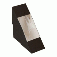 Boîte 1 sandwich à fenêtre The Pack carton nano micro 12,4x12,4x5,5cm - par 500