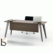 Bureau droit Pigreco - MARTEX - 140, Blanc, Noyer_0