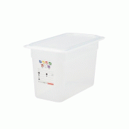 CAMBRO - 38PPT-190/6 - (Lot de 6) Bac GN 1/3 SafeTrack avec étiquette intégrée - 17,6 x 32,5 cm (couvercle non inclus) - blanc plastique polypropyl