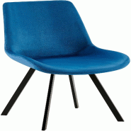Décoshop26 - Chaise de salle à manger x1 pivotant à 360 degrés en velours bleu cadre en métal noir 10_0007364 - bleu métal 3000266074194