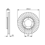 Disque de frein Bosch 0986479596 - ventilé - boîte de 2 disques - côté avant - 5 trous - épaisseur 24 mm Disque de frein Bosch 0986479596 - ventilé - boîte de 2 disques - côté avant - 5 trous - épaisseur 24 mm
