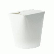 FIRSTPACK FHC - 500Pcs - Pot carton blanc base ronde fermeture à boucle papillon  Ø 7,5cm H59mm 230ml - blanc FHC210ASIE8BL
