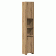 Helloshop26 - Armoire de salle de bain classique avec tiroir design élégant 30 x 30 x 184 cm en bois d'ingénierie chêne artisanal 02_0050734 - Boi