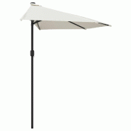 Helloshop26 - Parasol de balcon avec mât en aluminium 300 x 150 cm demi sable 02_0008305 - aluminium 3000443982724