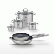 Lot Poêles 28cm & 32cm Elo Profi Therm Platinum et Faitouts Inox Elo Citrin - gris inox 3176239953220