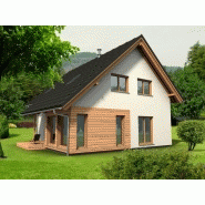 Maison à ossature en bois à demi-niveaux maxima / surface habitable 156.69 m² / toit double pente