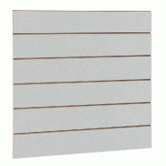 Panneau rainuré R20 L120xP120cm épaisseur 18mm - gris alu_0
