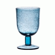 Verre à pied 28 cl Luberon bullé bleu x6 - Rond Verre Table Passion 7.5x7.5 cm - bleu verre 3106233020840 Verre à pied 28 cl Luberon bullé bleu x6 - Rond Verre Table Passion 7.5x7.5 cm - bleu verre 3106233020840