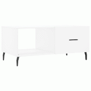 VidaXL Table basse blanc 90x50x40 cm bois d'ingénierie Modèle Aero Loft - 829228