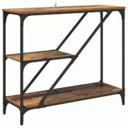 VidaXL Table console Bois Ancien 88,5 x 30 x 75 cm Bois d'ingénierie Modèle Safran - 882799