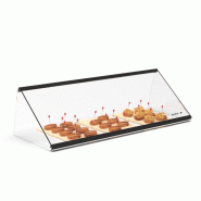 Vitrine neutre à poser PITAGORAS - 1 niveau - 920 mm - verre trempé - ESR36-M | Sayl Barcelona