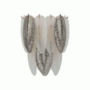 Applique murale en verre Leafy 24 x 15 x 29 cm Mauro Ferretti - multicolore 8024609382512 Applique murale en verre Leafy 24 x 15 x 29 cm Mauro Ferretti - multicolore 8024609382512