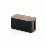 AQA Design Organiseur de câbles EARL en ABS noir L.23,5 P.11,5 H.12 MP02544 - noir plastique MP02544