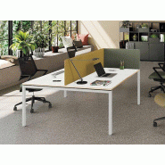 Bureau bench 2 personnes Atao 4 - Largeur 120/140/160 cm - Profondeur 70/80 cm - Fabriqué en France - Garantie 10 ans Bureau bench 2 personnes Atao 4 - Largeur 120/140/160 cm - Profondeur 70/80 cm - Fabriqué en France - Garantie 10 ans