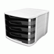 CEP BLOC DE CLASSEMENT 4 TIROIRS GRIS CLAIR/GRAPHITE ISIS GREENSPIRIT 90% RECYCLÉ 100% RECYCLABLE