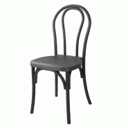 Chaises en résine style bois courbé Bolero Soho noires (lot de 4) - HW286