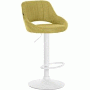 CLP Tabouret de bar Milet en Tissu et Pied métal Vert/Blanc - vert textile 321273 CLP Tabouret de bar Milet en Tissu et Pied métal Vert/Blanc - vert textile 321273