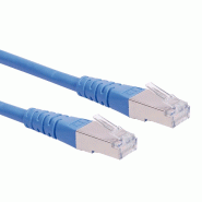 Cordon Cat.6 (Classe E) F/UTP AWG26, bleu, 1 m_0