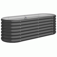 Helloshop26 - Jardinière bac lit surélevé plantes fleurs terrasse jardin de jardin acier enduit de poudre anthracite 02_0039492 - 3000218536008 Helloshop26 - Jardinière bac lit surélevé plantes fleurs terrasse jardin de jardin acier enduit de poudre anthracite 02_0039492 - 3000218536008