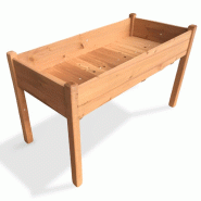 IvoQ Jardinière Surélevée – Bois FSC – Bac à Culture en Bois – Résistant aux Intempéries – 126x60x76 cm – Pour Balcon & Jardin - 8721335300116