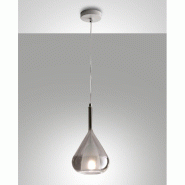 Lustre Suspension Led Lila En Métal Et Verre Borosilicate Fumé 3481-40-126 Fabas Luce - gris 8019282507031