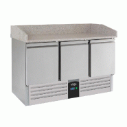 Meuble à pizza avec 3 portes groupe frigo bas - 1400x700x1020 mm - P7950.0060