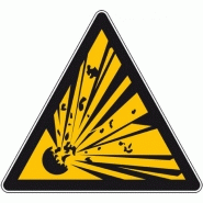 Panneau ou adhésif danger produit explosif - adhesecure