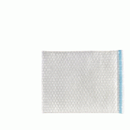 Sachets bulles avec adhésif repositionnable - 25x30cm + rabat 5cm - par 50 - Polyethylene basse densité