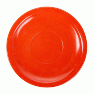 Soucoupe café mélamine rouge Ø13,8cm - par 12