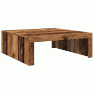 VidaXL Table basse vieux bois 100x100x35 cm bois d'ingénierie Modèle Fusion Élite - 856684