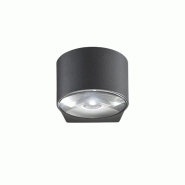 Zafferano Lens Applique Murale À Led Bi-Émission En Aluminium Moulé Sous Pression Gris Foncé 12W Ip65 Pour Éclairage Extérieur Et Intérieur 7.6