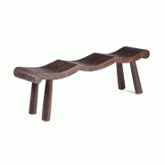 Bazar Bizar Banc en bois de manguier 155x35x50 cm noyer foncé - marron Bois massif BAMEL010DW-M Bazar Bizar Banc en bois de manguier 155x35x50 cm noyer foncé - marron Bois massif BAMEL010DW-M