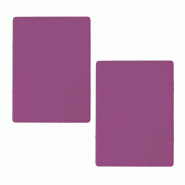 Benetton - Lot de 2 Draps-Housses 200x200cm + 30cm pour lit de 2m couleur Violet Rainbow - violet PK7613
