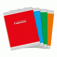 CONQUERANT Lot de 10 Cahier Classique piqué 17x22, 60p./30 feuilles 90g/m², Séyès, coloris assortis (4) - 3020120000695_0