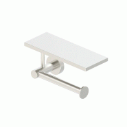 Distributeur de papier toilette en acier inoxydable 316L satiné avec étagère. Résistant à la corrosion, pour intérieur et extérieur. SINED. - g