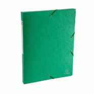 Exacompta - Réf. 50703E - 10 boites de classement Exabox Dos 25mm Carte lustrée Scotten - A4 - Vert - vert en carton 50703E