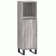 Helloshop26 - Armoire de salle de bain sonoma gris 30 x 30 x 100 cm avec grand espace de rangement style industriel en bois sonoma 02_0049011 - gris B