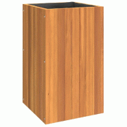 Helloshop26 - Jardinière bac lit surélevé plantes fleurs terrasse jardin 35 x 35 x 60 cm bois massif d'acacia marron 02_0037510 - marron Bois massi