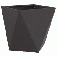 Helloshop26 - Jardinière contemporary design pour extérieur 50 x 50 x 50 cm résistance intempéries en acier noir 02_0053076 - noir acier 3000237746167