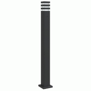 Helloshop26 - Lampadaire d'extérieur avec sortie 110 cm aluminium noir 02_0042528 - noir aluminium 3000218169381