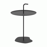 Helloshop26 - Table basse console d'appoint acier noir 03_0010773 03_0010773 - noir Bois massif 3000225400248