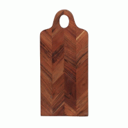 Planche à découper Chevron 45x20 cm -  Marron Rectangulaire Bois Table Passion 45.00x20.00 cm - marron Bois massif 3106238650202